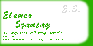 elemer szantay business card